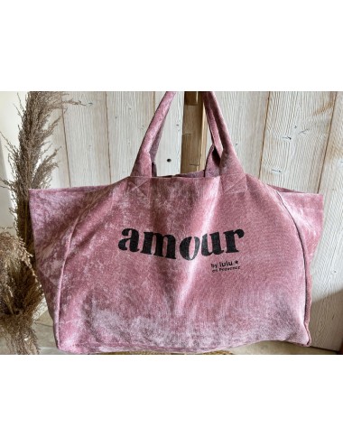 Cabas velours - Amour