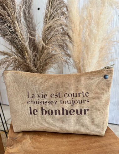 Pochette large velours - La...