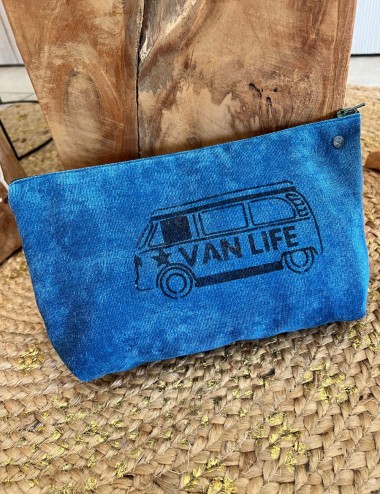 Pochette large velours -...
