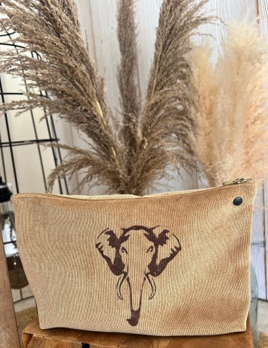 Pochette large velours -...
