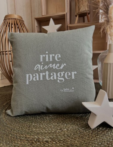 Coussin - Rire Aimer Partager