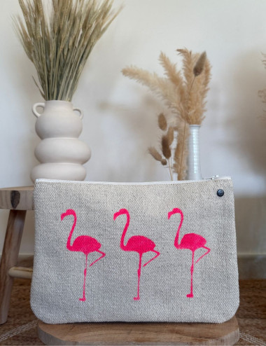 Pochette Flamants roses