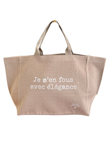 Cabas Je m'en fous avec élégance