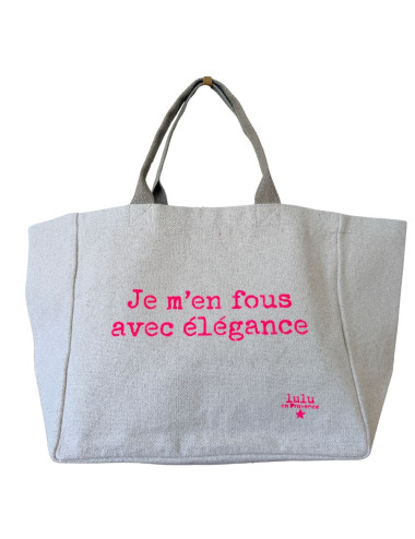 Cabas Je m'en fous avec élégance