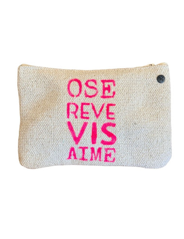 Pochette Ose, rêve, vis, aime